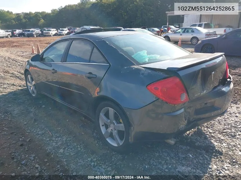 1G2ZM551264252865 2006 Pontiac G6 Gtp