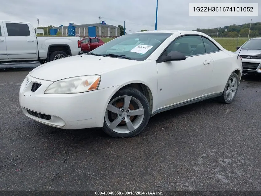 2007 Pontiac G6 Gt VIN: 1G2ZH361674101052 Lot: 40345558