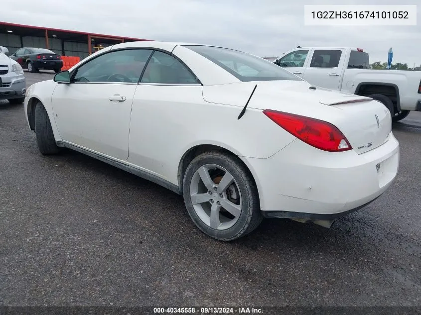 2007 Pontiac G6 Gt VIN: 1G2ZH361674101052 Lot: 40345558