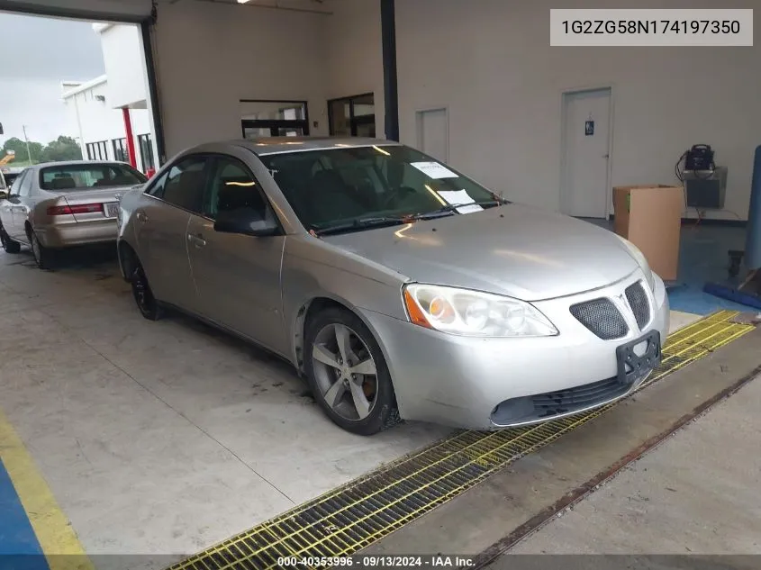 2007 Pontiac G6 VIN: 1G2ZG58N174197350 Lot: 40353996