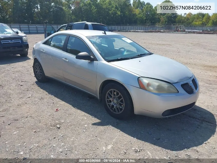 2008 Pontiac G6 Gt VIN: 1G2ZH57N084206622 Lot: 40356985