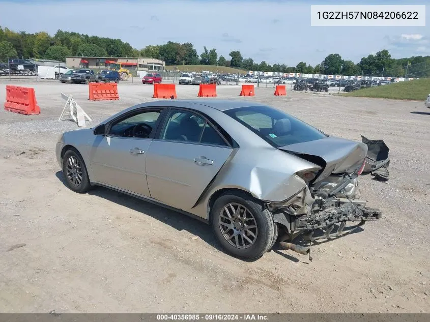 2008 Pontiac G6 Gt VIN: 1G2ZH57N084206622 Lot: 40356985