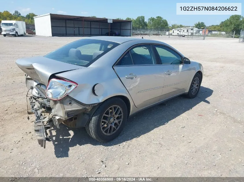 2008 Pontiac G6 Gt VIN: 1G2ZH57N084206622 Lot: 40356985