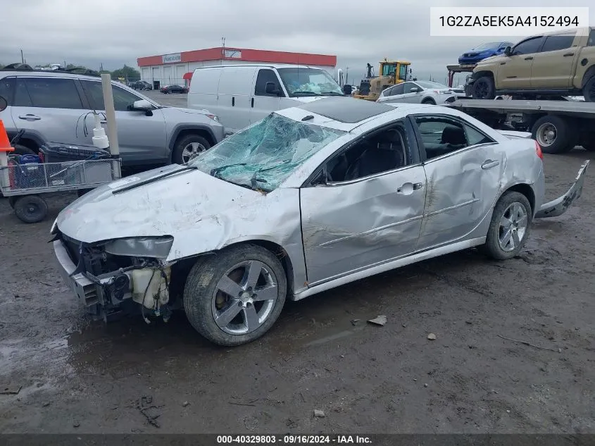 1G2ZA5EK5A4152494 2010 Pontiac G6