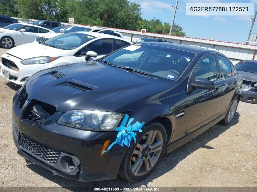 2008 Pontiac G8 VIN: 6G2ER57788L122571 Lot: 40211689