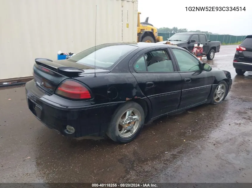 1G2NW52E93C334514 2003 Pontiac Grand Am Gt