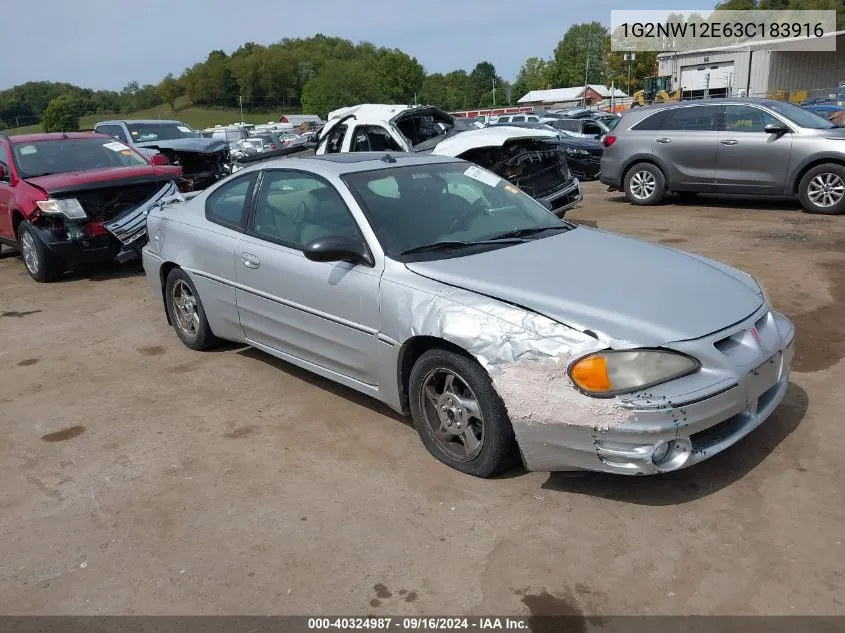 1G2NW12E63C183916 2003 Pontiac Grand Am Gt