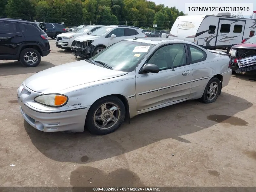 2003 Pontiac Grand Am Gt VIN: 1G2NW12E63C183916 Lot: 40324987