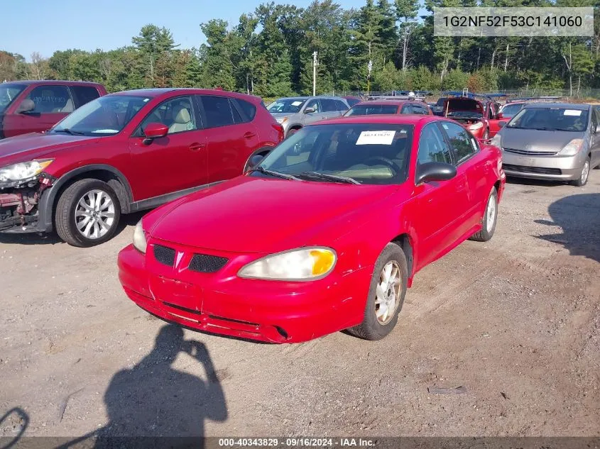 2003 Pontiac Grand Am Se1 VIN: 1G2NF52F53C141060 Lot: 40343829