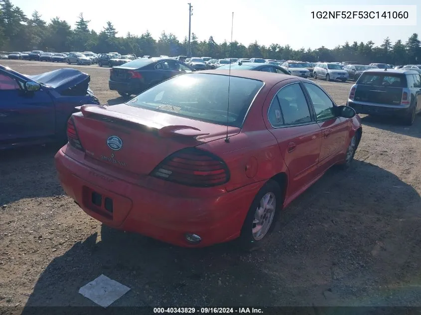 2003 Pontiac Grand Am Se1 VIN: 1G2NF52F53C141060 Lot: 40343829