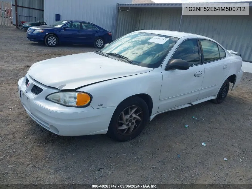 2004 Pontiac Grand Am Se1 VIN: 1G2NF52E64M500712 Lot: 40263747