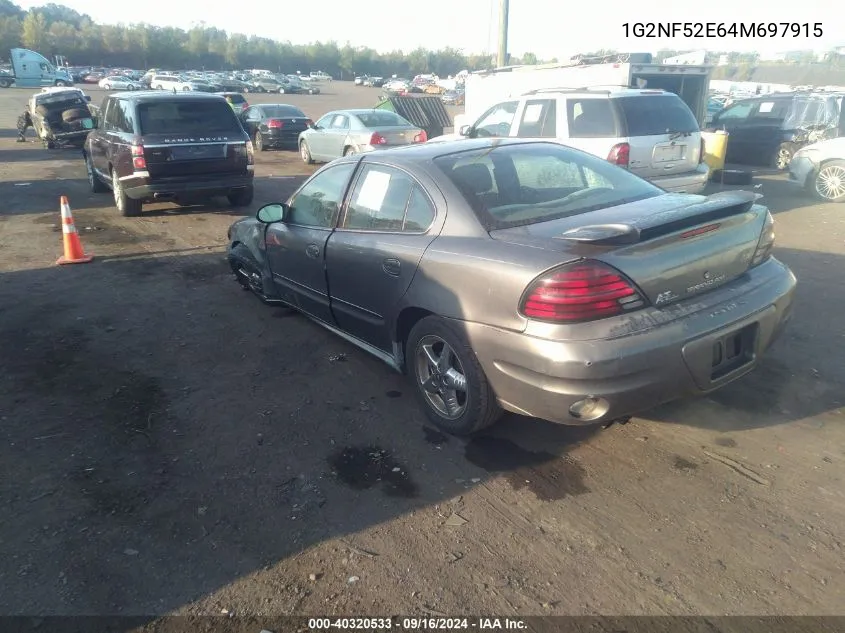 2004 Pontiac Grand Am Se1 VIN: 1G2NF52E64M697915 Lot: 40320533