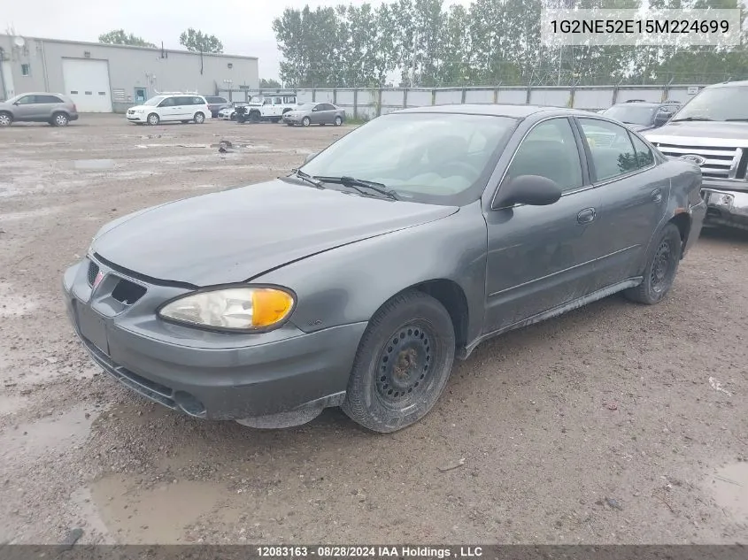 2005 Pontiac Grand Am Se VIN: 1G2NE52E15M224699 Lot: 12083163