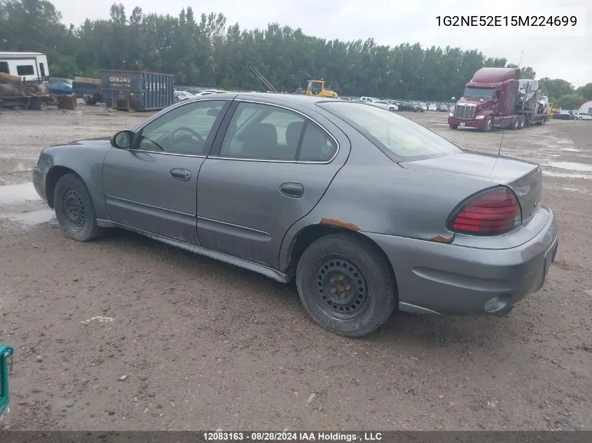 2005 Pontiac Grand Am Se VIN: 1G2NE52E15M224699 Lot: 12083163