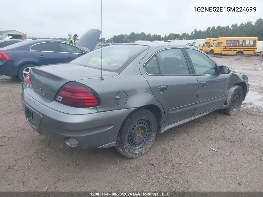 2005 Pontiac Grand Am Se VIN: 1G2NE52E15M224699 Lot: 12083163