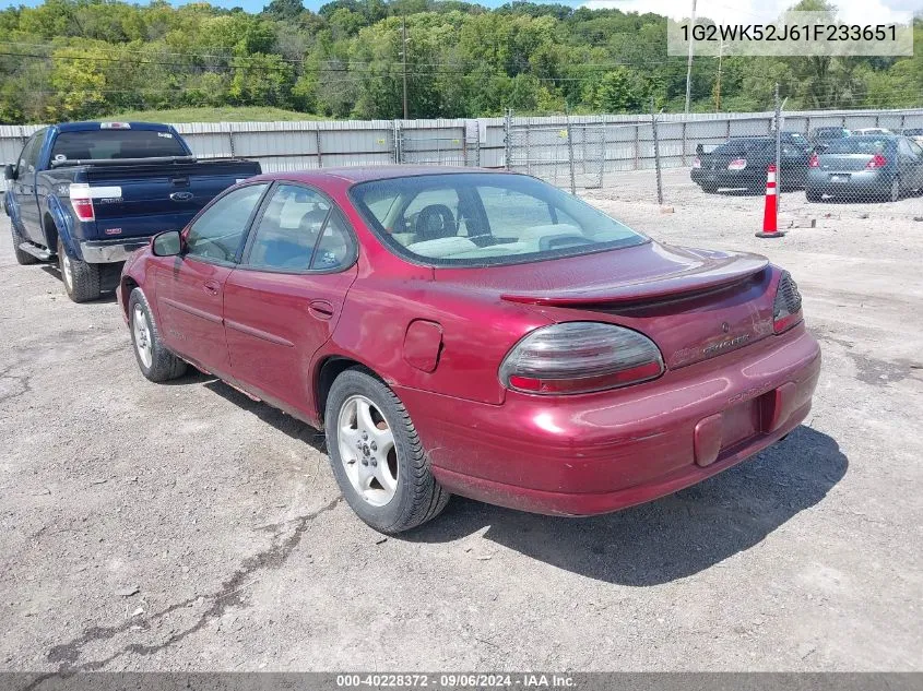 1G2WK52J61F233651 2001 Pontiac Grand Prix Se