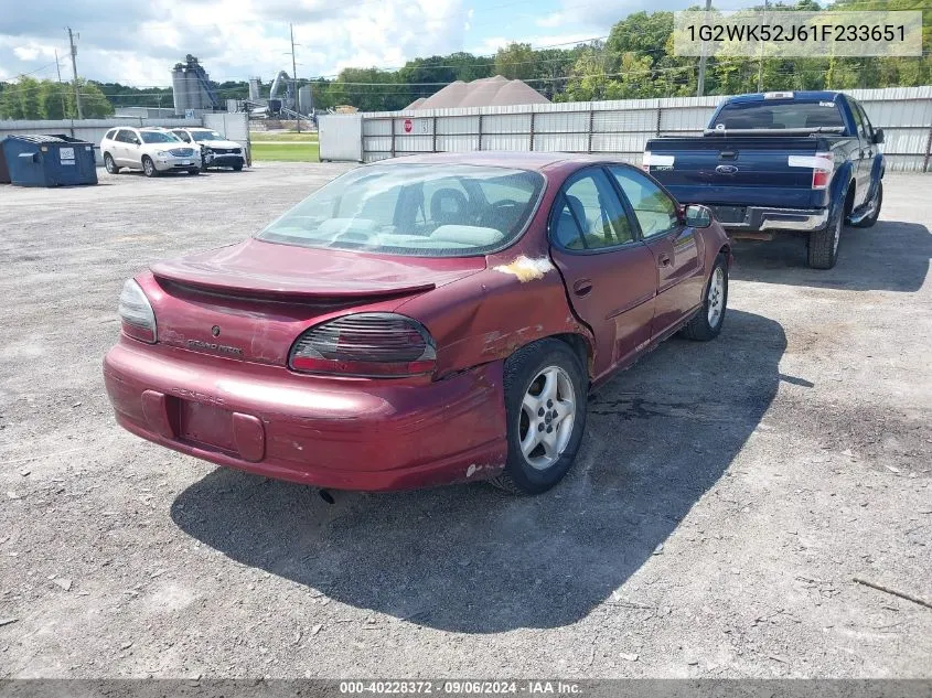 1G2WK52J61F233651 2001 Pontiac Grand Prix Se