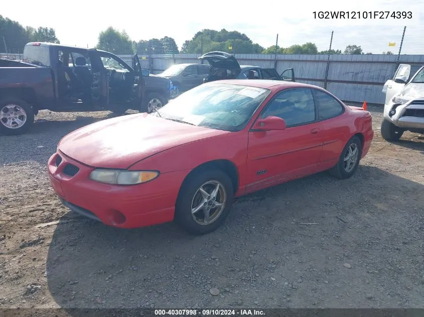 2001 Pontiac Grand Prix Gtp VIN: 1G2WR12101F274393 Lot: 40307998