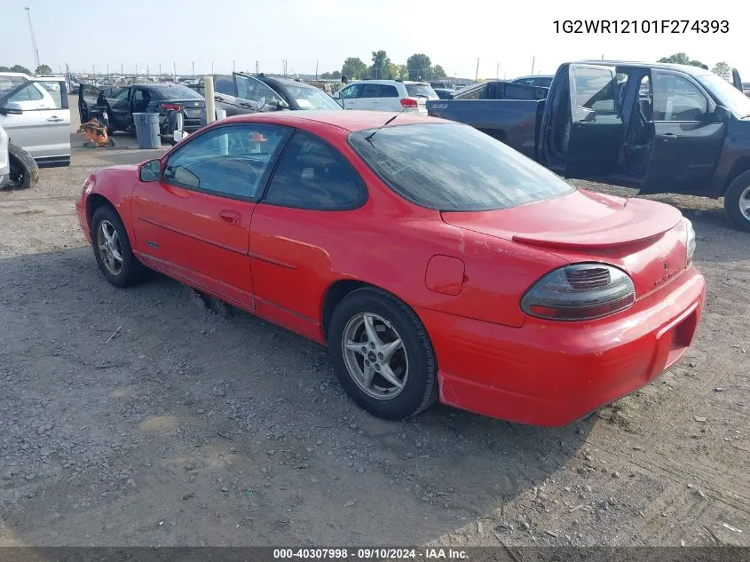 2001 Pontiac Grand Prix Gtp VIN: 1G2WR12101F274393 Lot: 40307998