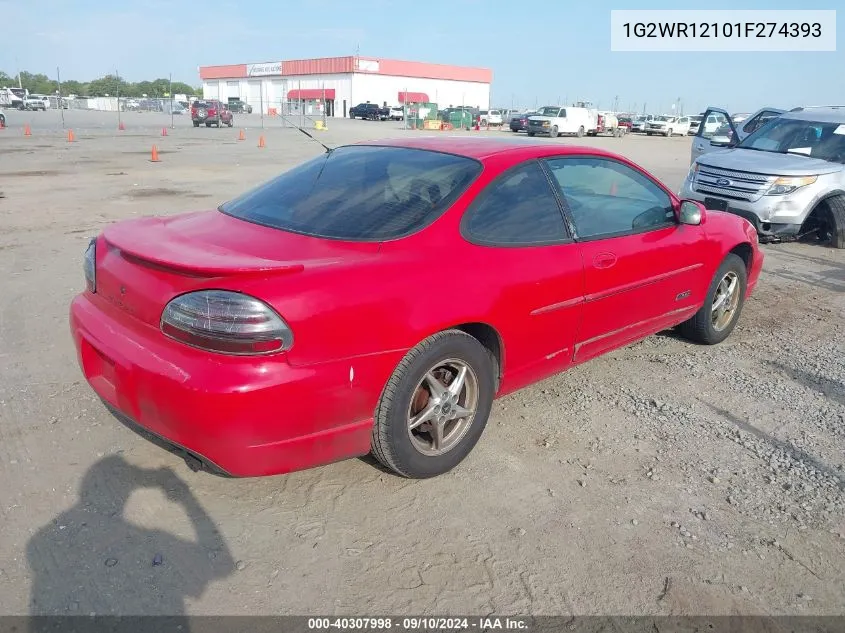 1G2WR12101F274393 2001 Pontiac Grand Prix Gtp