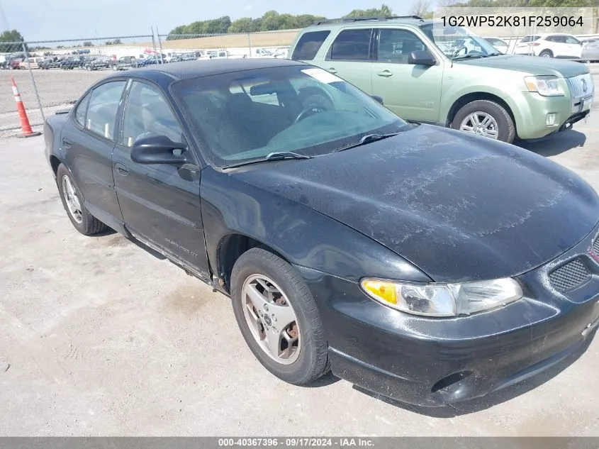 2001 Pontiac Grand Prix Gt VIN: 1G2WP52K81F259064 Lot: 40367396