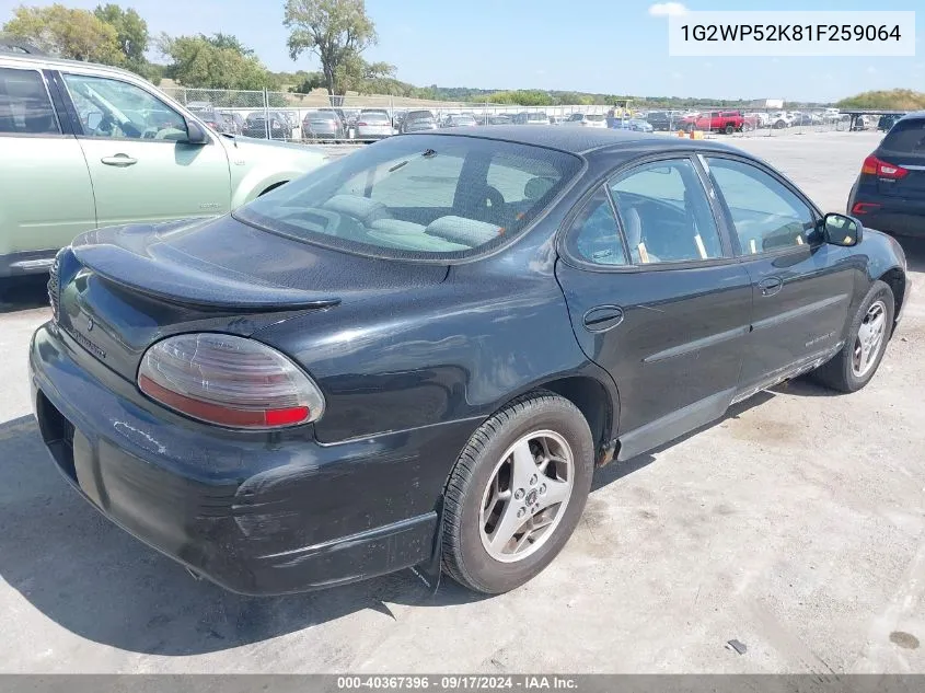 2001 Pontiac Grand Prix Gt VIN: 1G2WP52K81F259064 Lot: 40367396