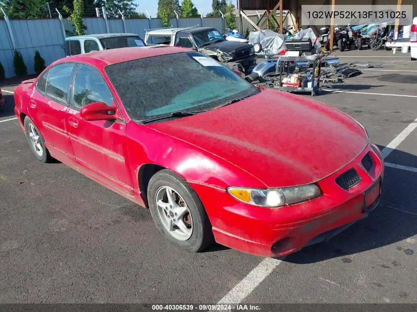 2003 Pontiac Grand Prix Gt VIN: 1G2WP52K13F131025 Lot: 40306539