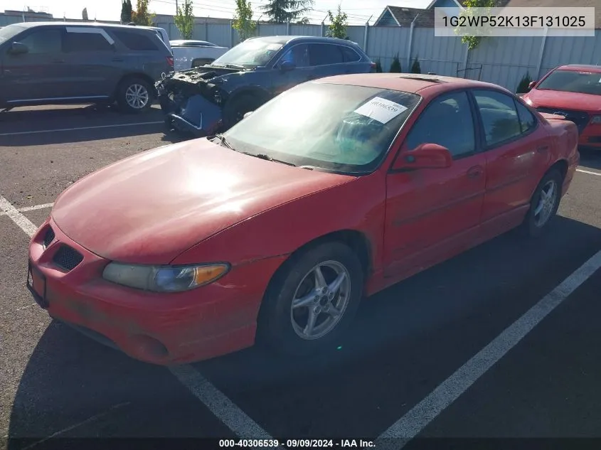 2003 Pontiac Grand Prix Gt VIN: 1G2WP52K13F131025 Lot: 40306539