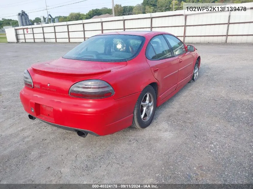 1G2WP52K13F139478 2003 Pontiac Grand Prix Gt