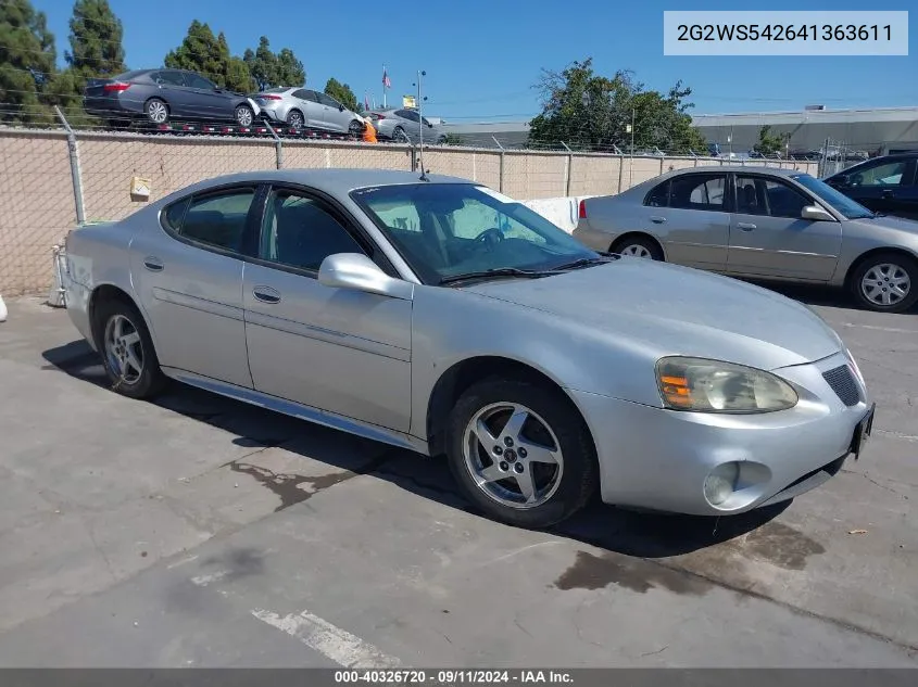 2004 Pontiac Grand Prix Gt2 VIN: 2G2WS542641363611 Lot: 40326720