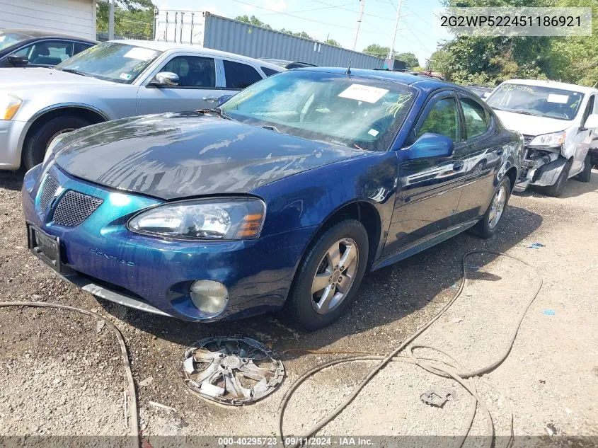 2005 Pontiac Grand Prix VIN: 2G2WP522451186921 Lot: 40295723