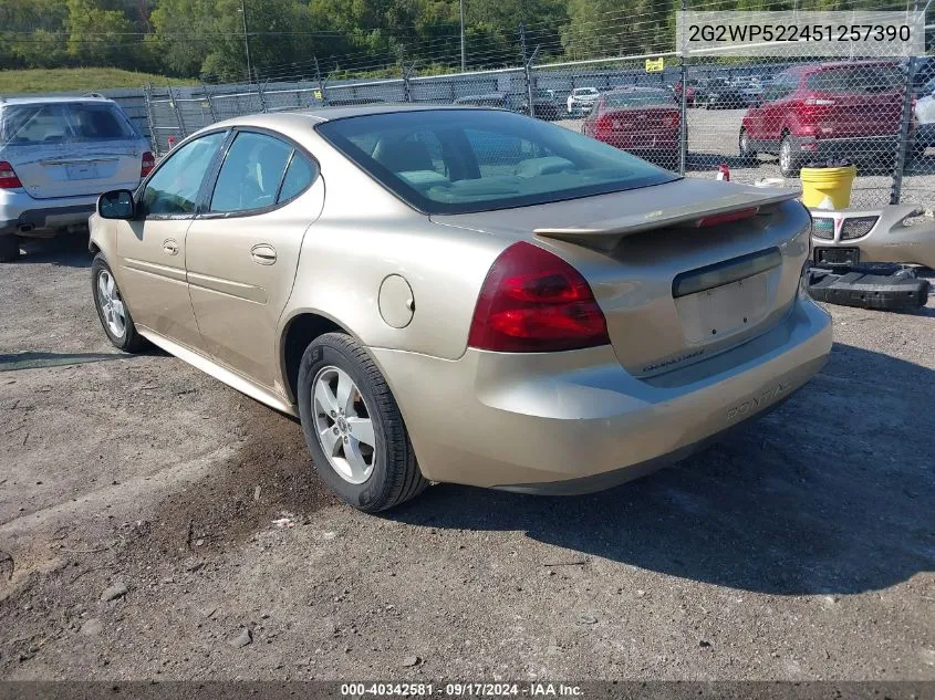 2005 Pontiac Grand Prix VIN: 2G2WP522451257390 Lot: 40342581