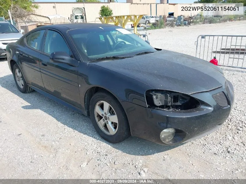 2006 Pontiac Grand Prix VIN: 2G2WP552061154061 Lot: 40272033