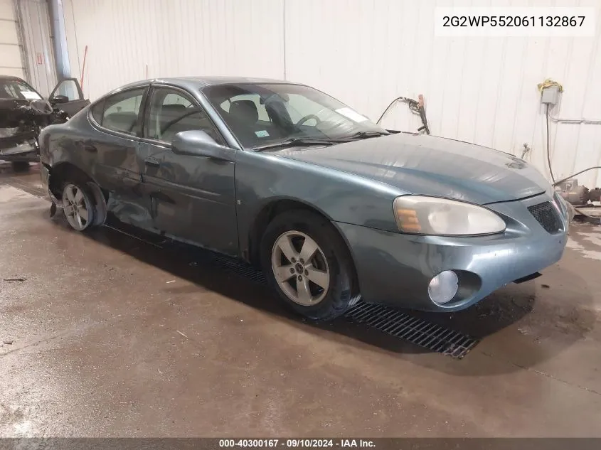 2006 Pontiac Grand Prix VIN: 2G2WP552061132867 Lot: 40300167