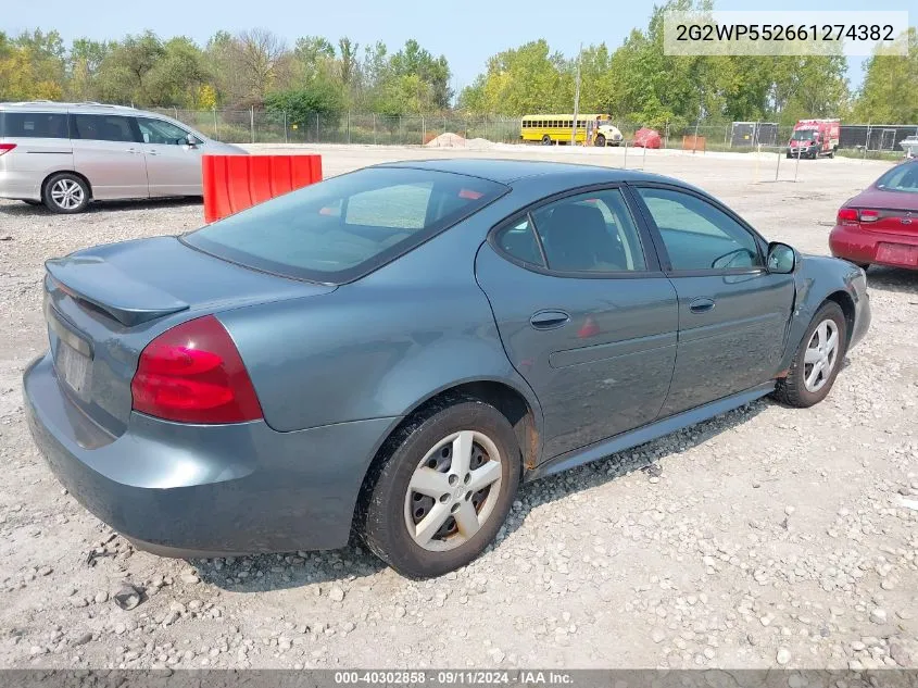 2G2WP552661274382 2006 Pontiac Grand Prix