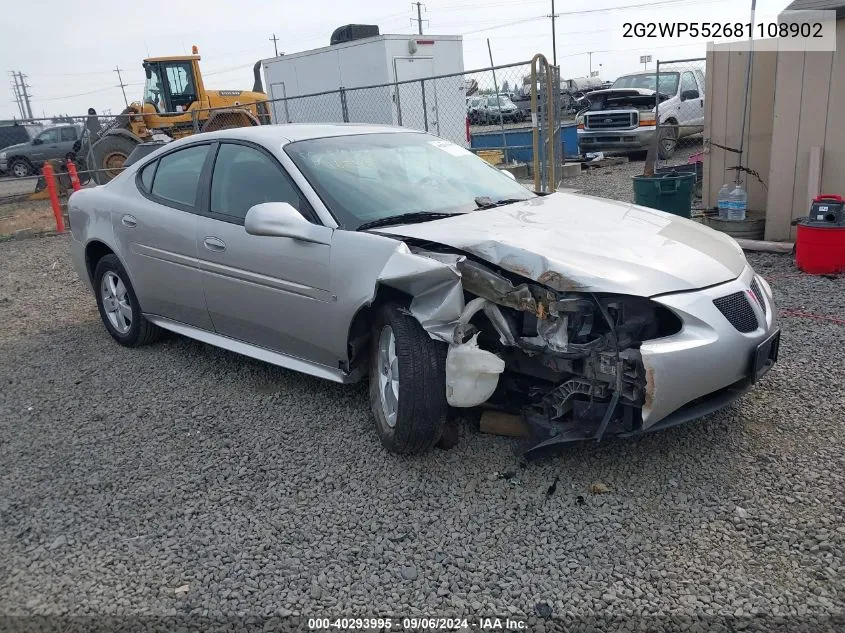 2008 Pontiac Grand Prix VIN: 2G2WP552681108902 Lot: 40293995