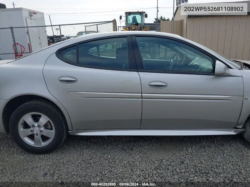 2008 Pontiac Grand Prix VIN: 2G2WP552681108902 Lot: 40293995