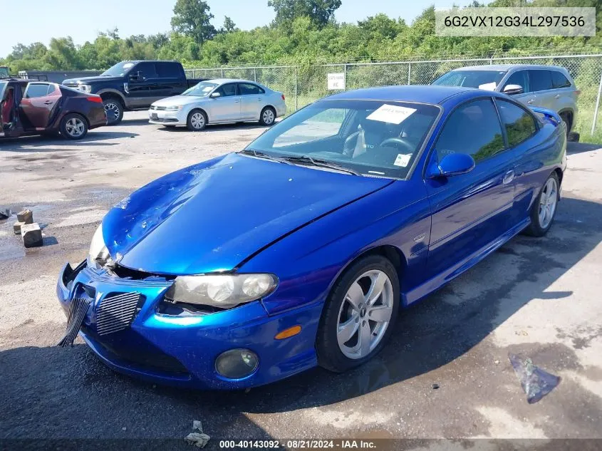 2004 Pontiac Gto VIN: 6G2VX12G34L297536 Lot: 40143092