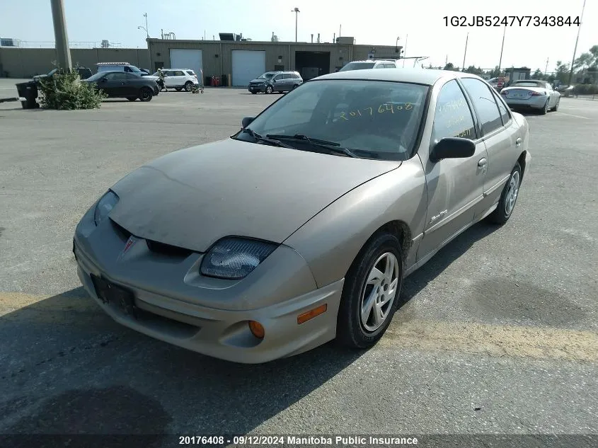 2000 Pontiac Sunfire Se VIN: 1G2JB5247Y7343844 Lot: 20176408