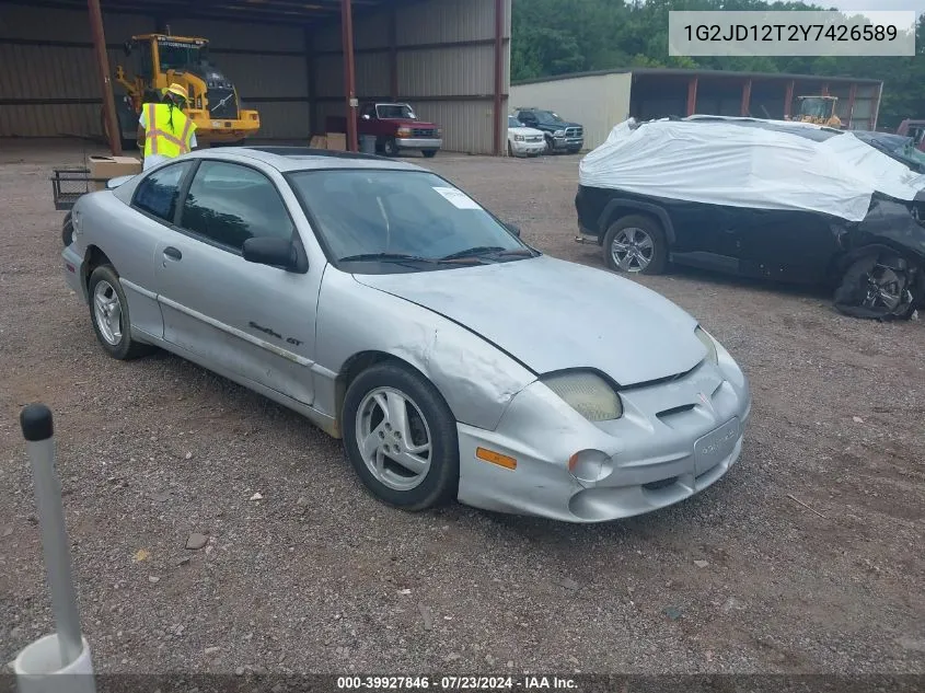 2000 Pontiac Sunfire Gt VIN: 1G2JD12T2Y7426589 Lot: 39927846