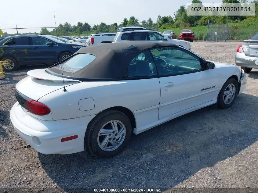 2000 Pontiac Sunfire Gt VIN: 4G2JB32T3YB201854 Lot: 40138600