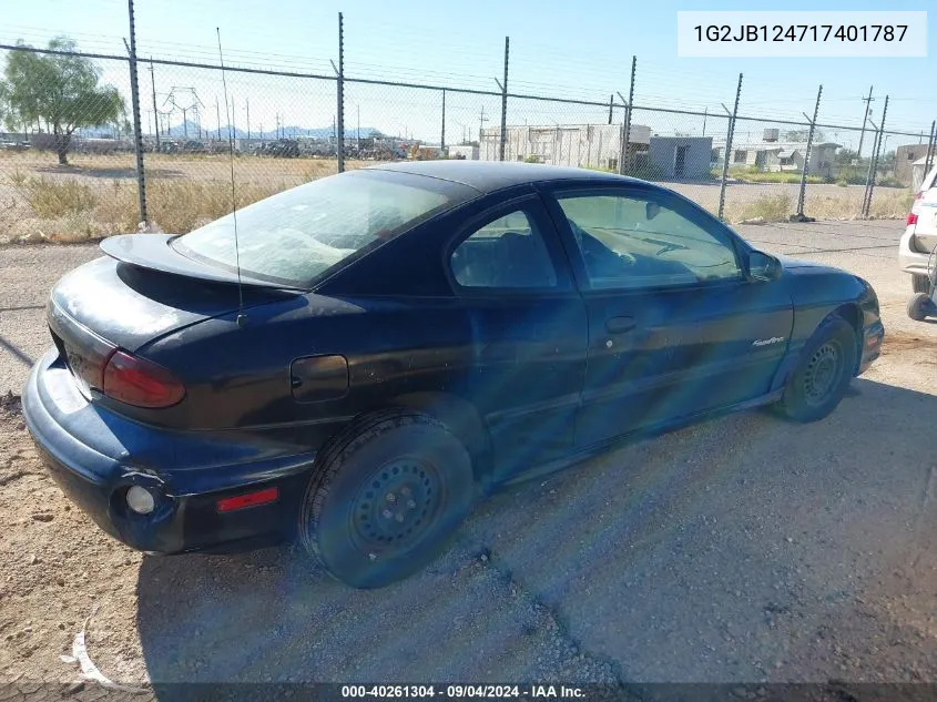 2001 Pontiac Sunfire Se VIN: 1G2JB124717401787 Lot: 40261304