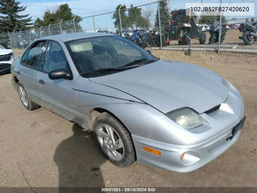 1G2JB52F827420620 2002 Pontiac Sunfire Se