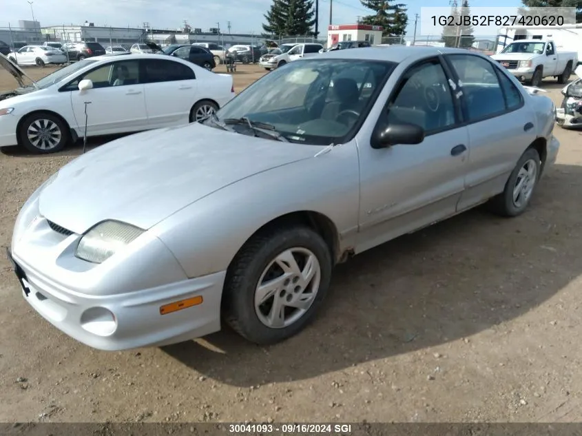 2002 Pontiac Sunfire Se VIN: 1G2JB52F827420620 Lot: 30041093