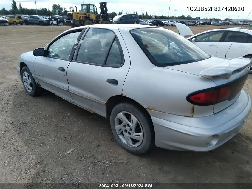 2002 Pontiac Sunfire Se VIN: 1G2JB52F827420620 Lot: 30041093