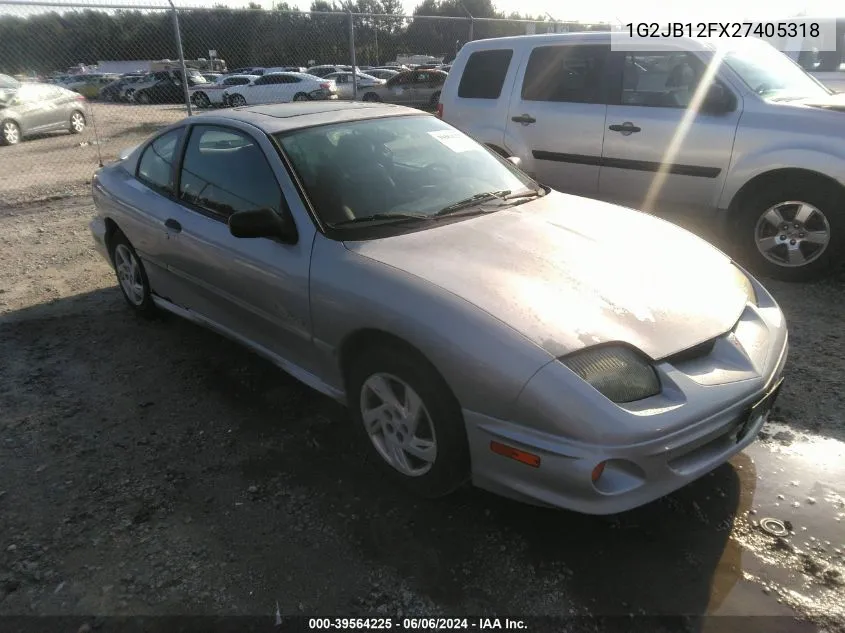 2002 Pontiac Sunfire Se VIN: 1G2JB12FX27405318 Lot: 39564225