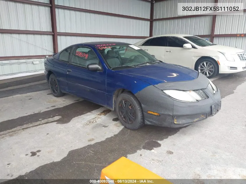 2005 Pontiac Sunfire VIN: 3G2JB12FX5S111052 Lot: 40093348