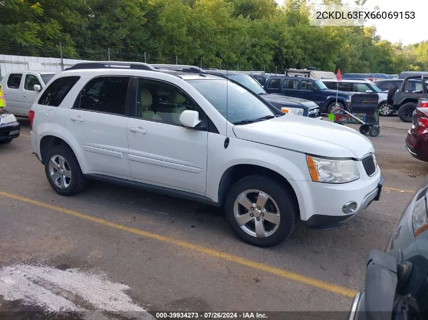 2006 Pontiac Torrent VIN: 2CKDL63FX66069153 Lot: 39934273