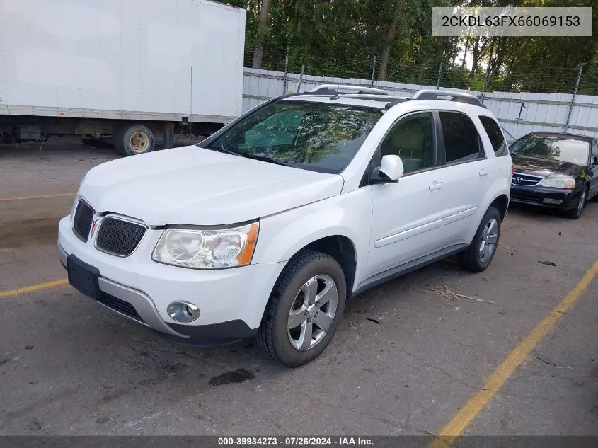 2006 Pontiac Torrent VIN: 2CKDL63FX66069153 Lot: 39934273