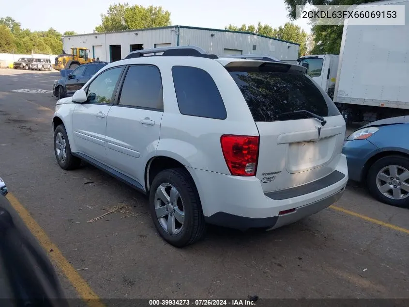 2006 Pontiac Torrent VIN: 2CKDL63FX66069153 Lot: 39934273